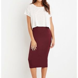 Forever 21 Bodycon Midi Skirt (never worn)